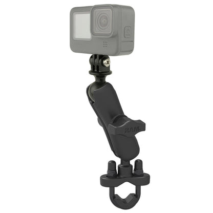 RAM® Mounts U-Bolt Double Ball Mount with Action Camera Adapter - Medium (RAM-B-149Z-GOP1U)