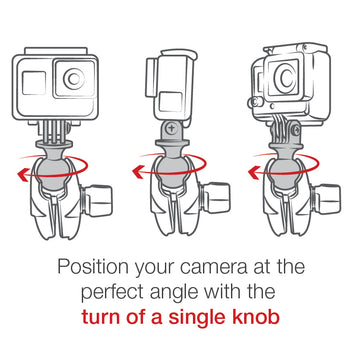 RAM® Mounts U-Bolt Double Ball Mount with Action Camera Adapter - Medium (RAM-B-149Z-GOP1U)