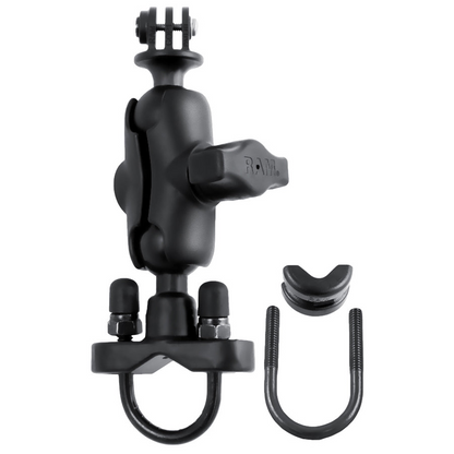 RAM® Mounts U-Bolt Double Ball Mount with Action Camera Adapter - Short (RAM-B-149Z-A-GOP1U)