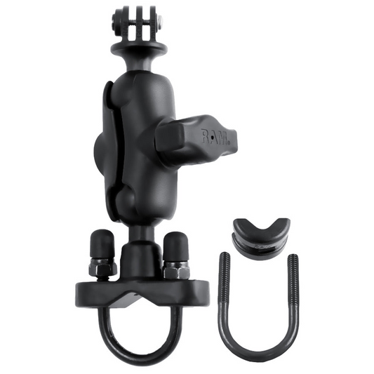RAM® Mounts U-Bolt Double Ball Mount with Action Camera Adapter - Short (RAM-B-149Z-A-GOP1U)