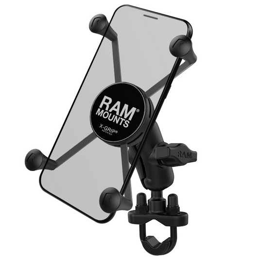RAM® Mounts X-Grip® Large Phone Mount with Handlebar U-Bolt Base - Short (RAM-B-149Z-A-UN10U)