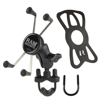 RAM® Mounts X-Grip® Large Phone Mount with Handlebar U-Bolt Base - Short (RAM-B-149Z-A-UN10U)
