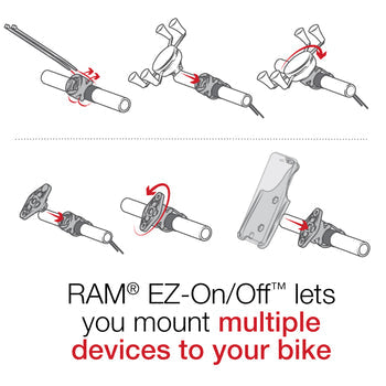 RAM® Mounts X-Grip® Phone Mount with RAM® EZ-On/Off™ Bicycle Base (RAP-274-1-UN7U)