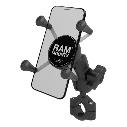 RAM® Mounts X-Grip® Phone Mount with RAM® Torque™ Medium Rail Base - Short (RAM-B-408-75-1-A-UN7U)