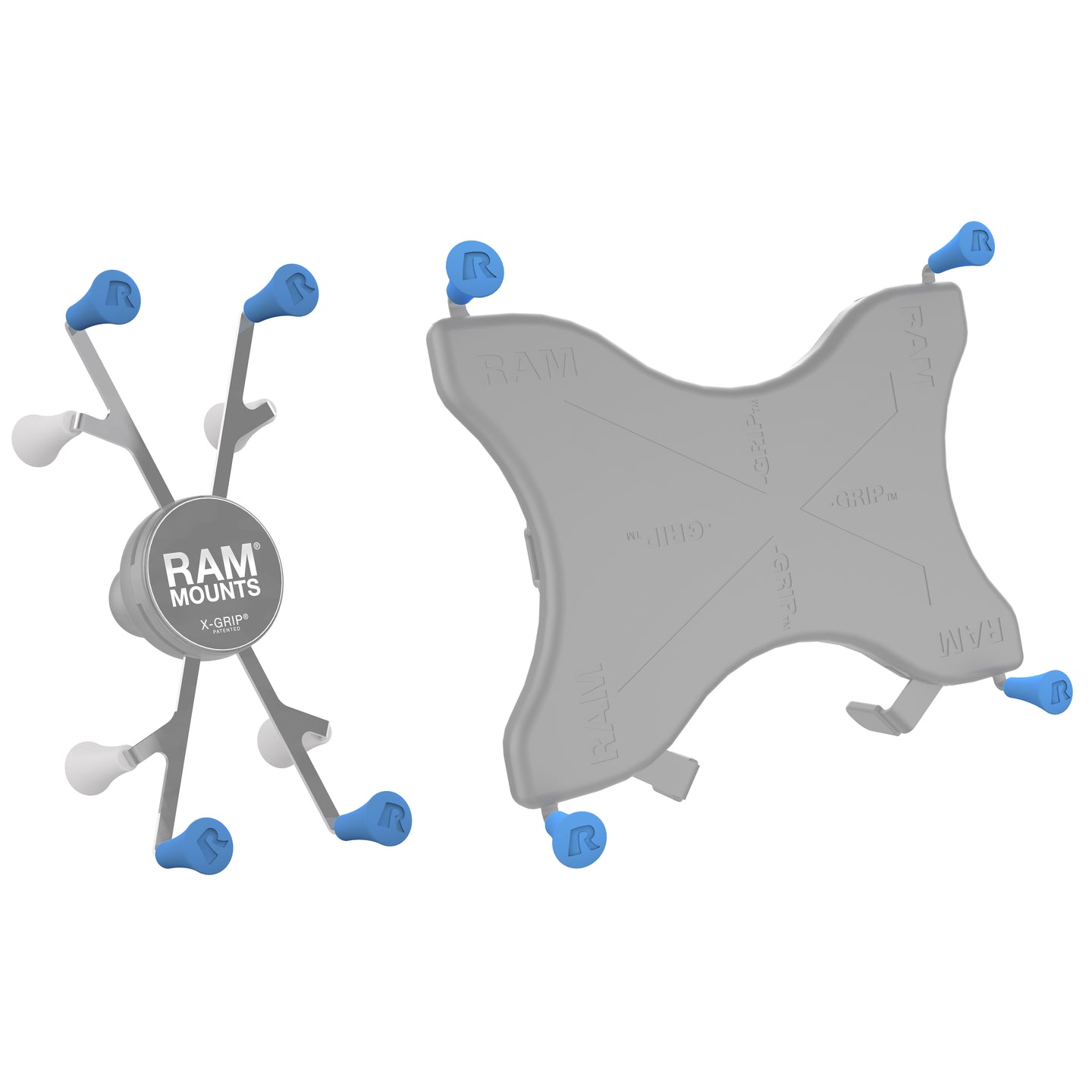 RAM® X-Grip® Blue Rubber Cap 4-Pack - RAP-UN-CAP-4-BLUEU