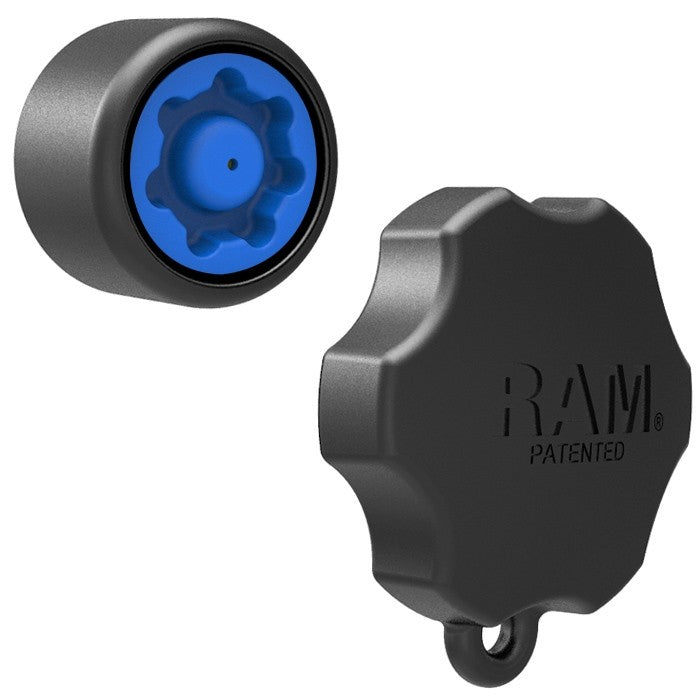 RAM Mixed Combination Pin-Lock Security Knob and Key Knob for 1" Dia B Size Arms (RAP-S-KNOB3U) - Riders Junction