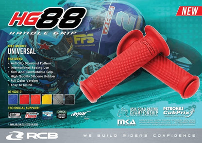 RCB HG88 GRIP SET  01HG017B ( BLACK ) - Riders Junction