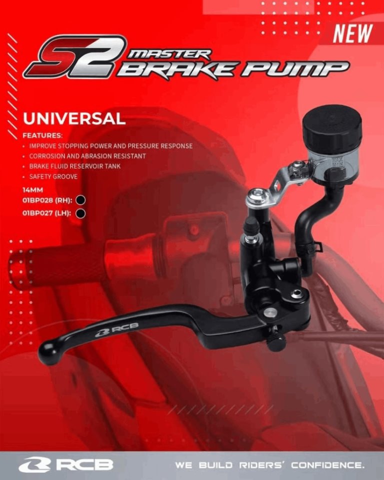 RCB Master Brake Pump S2 Series (R106) LH 14MM 01BP027B - Riders Junction