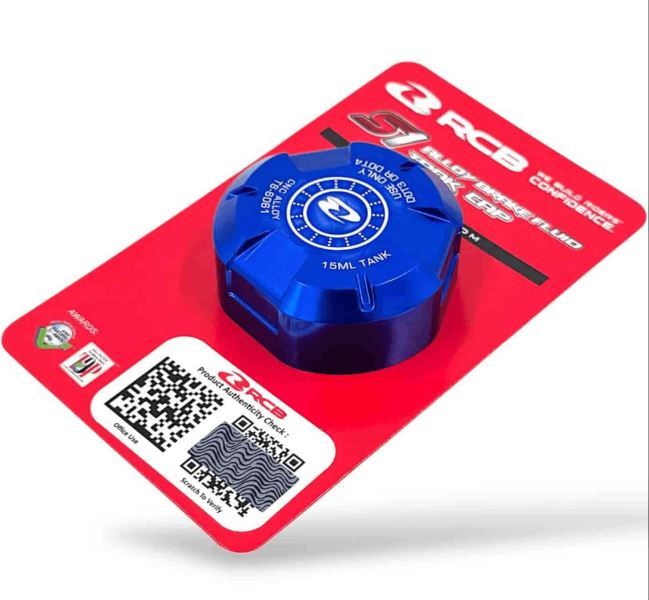 RCB S1 Alloy Brake Fluid Tank Cap 15 ML-Blue (01BF004)