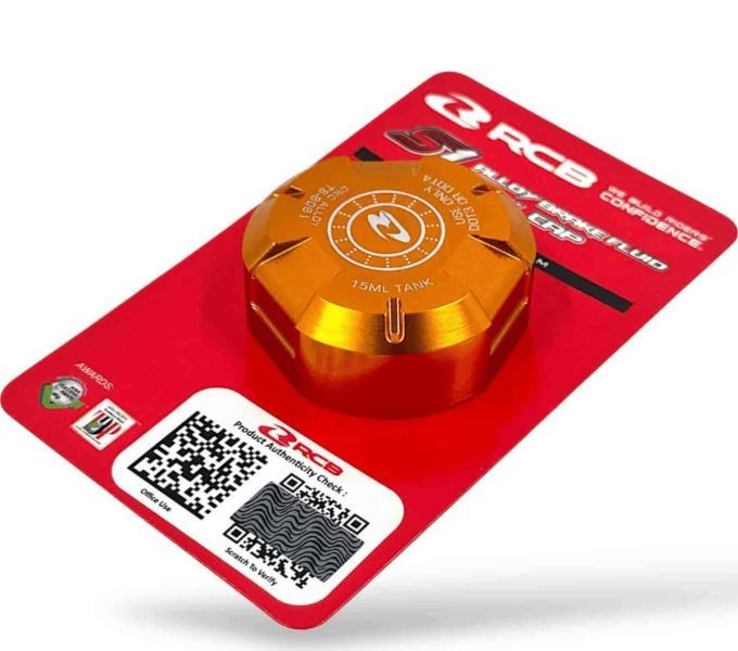 RCB S1 Alloy Brake Fluid Tank Cap 15 ML-Gold (01BF004)