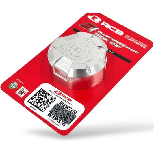 RCB S1 Alloy Brake Fluid Tank Cap 15 ML-Silver (01BF004)