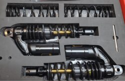 RCB VD Series Suspension Rear Shock Absorber For AEROX 01A0164Z ( BLACK GOLDEN ) - Riders Junction