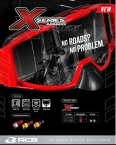 RCB X Series Goggles 01GL002 - Red Chrome