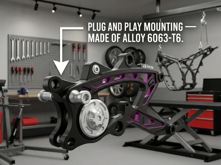 RCB CNC Alloy Swing Arm NMAX V2 - Black - 01SA021B