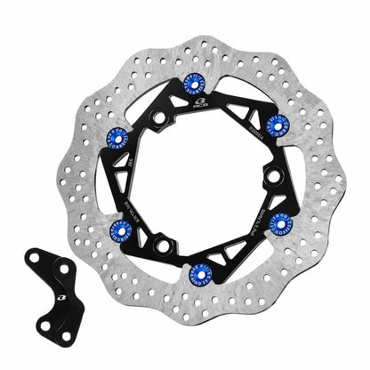 RCB E3+ 260mm Steel Floating Brake Disc for Yamaha AEROX with Bracket 01D0551 (BLUE)