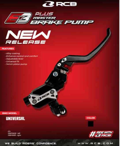 RCB E3+ Master Brake Pump LH 14mm Black – 01BP060B