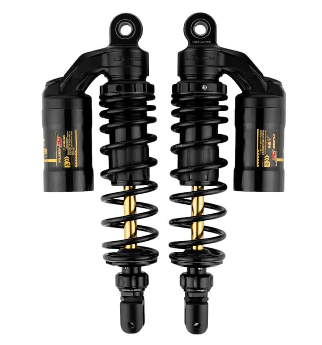 RCB FLOW-S Rear Shock Absorber for Yamaha Aerox 155 / NVX155 - 305mm Black Gold - 01A0260Z