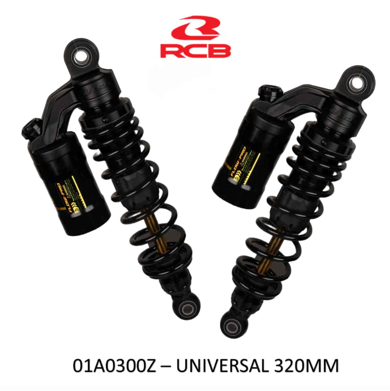 RCB Rear Shock Absorber Universal 320mm Flow Pro Black Gold (01A0300Z)