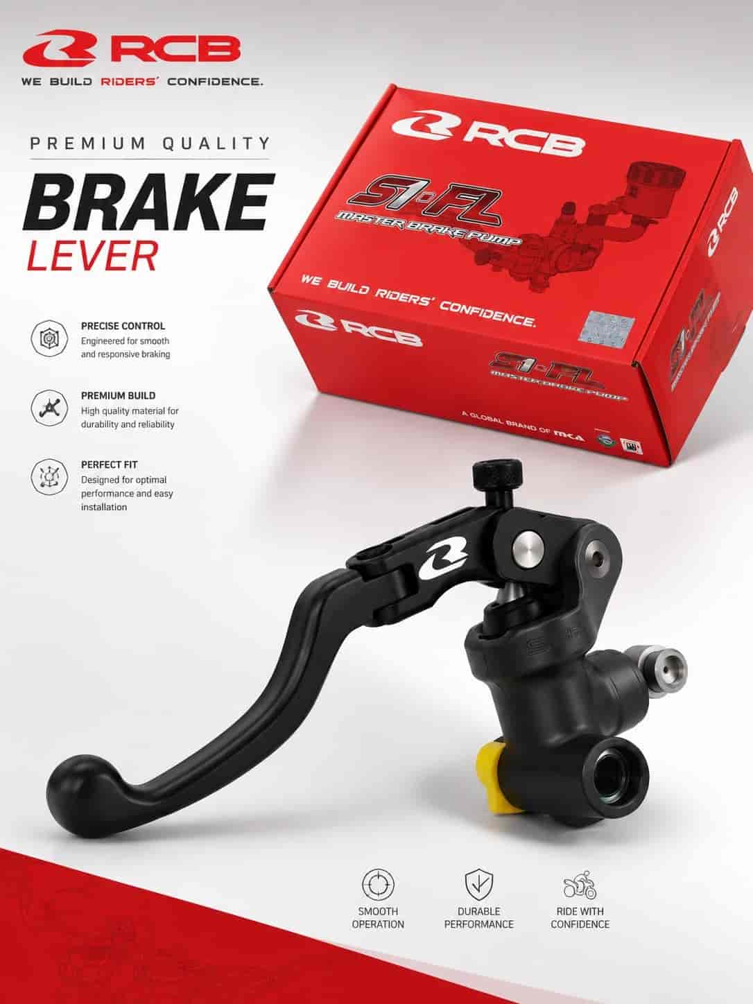 RCB S1-FL Forged Radial Master Cylinder LH 17mm HD Anodised - 01BP053Z