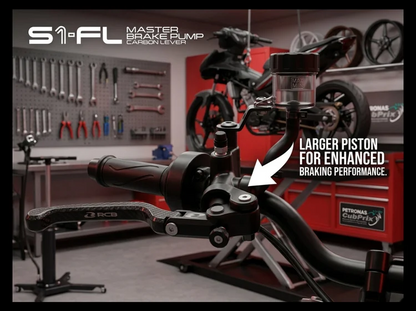 RCB S1-FL Master Brake Pump Carbon Lever 17mm RH Black - 01BP081B