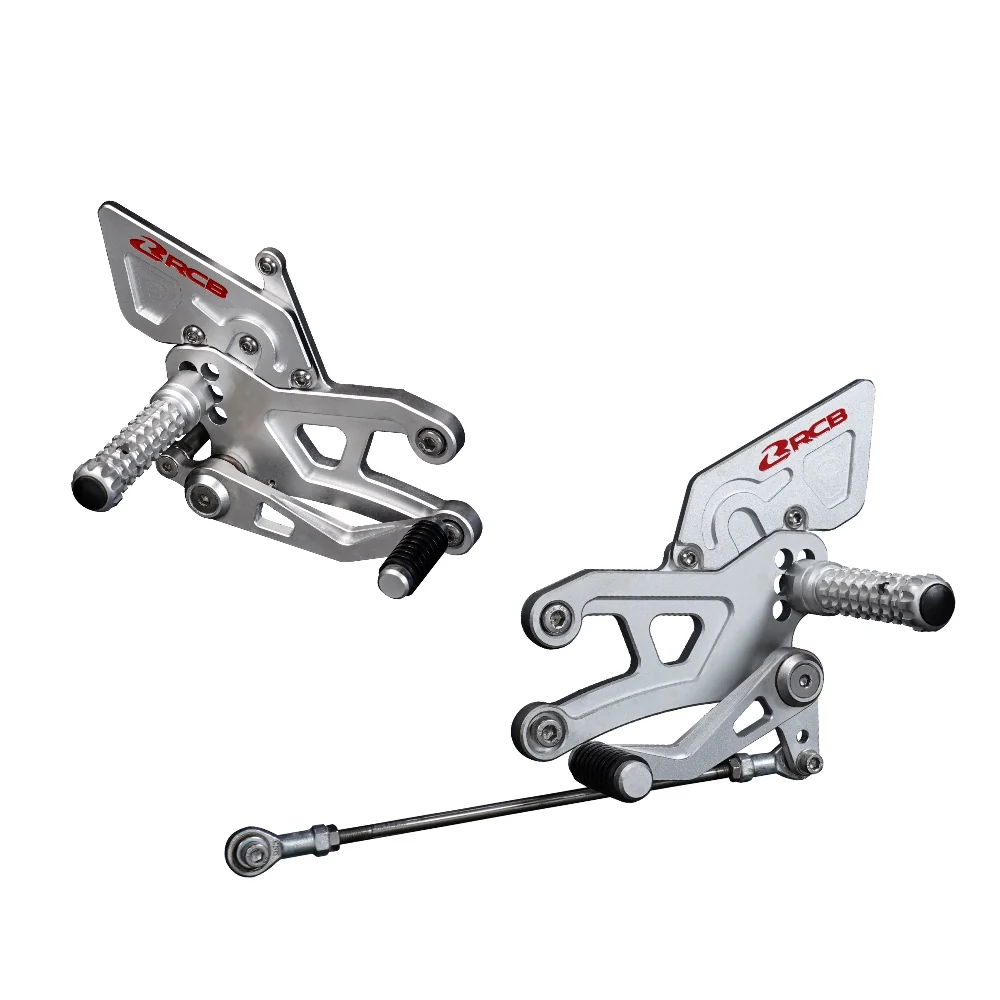 RCB S2-V2 Single Footrest Set for Yamaha R15 V3 / V4 / R15M - Silver - 01FR040S