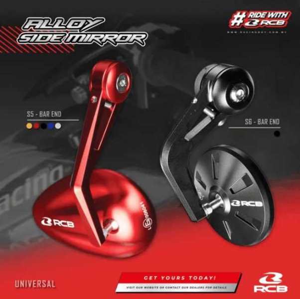 RCB S5 Alloy Side Mirror BAR-END 01MR003A ( BLUE )