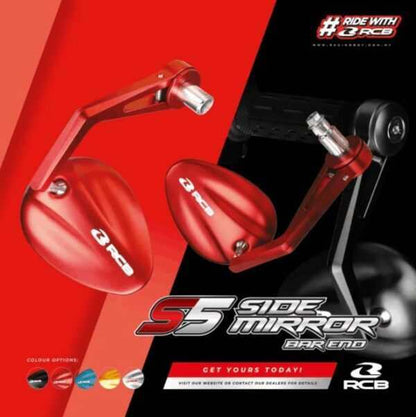 RCB S5 Alloy Side Mirror BAR-END 01MR003A ( BLUE )