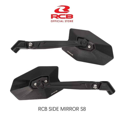 RCB S8 Premium Motorcycle Side Mirror Black – 01MR012B