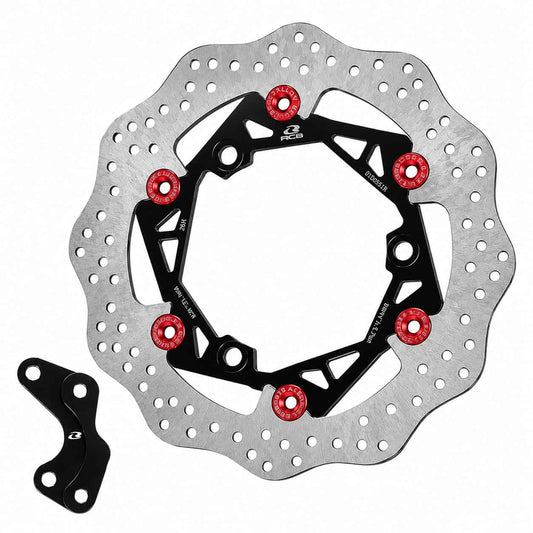 RCB E3+ 260mm Steel Floating Brake Disc for Yamaha AEROX with Bracket 01D0551 (RED)