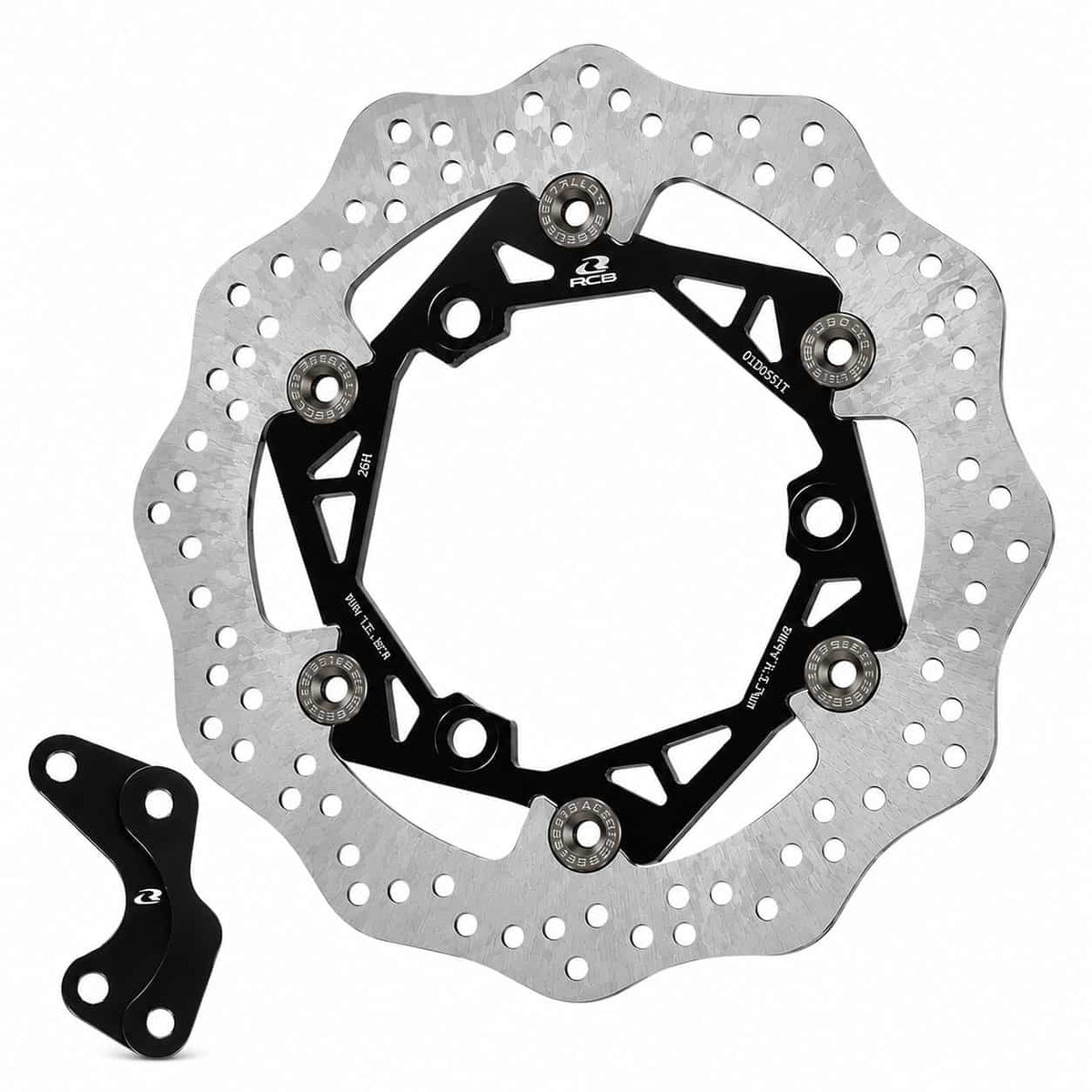 RCB E3+ 260mm Steel Floating Brake Disc for Yamaha AEROX with Bracket 01D0551 (TITANIUM)