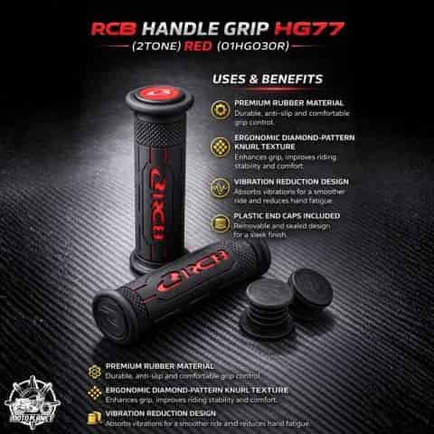 RCB Handle Grip HG77 Black / Red – 01HG030R