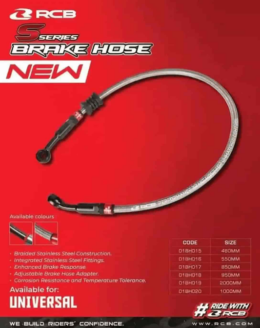 RCB S Series Teflon Brake Hose 950MM Titanium - 01BH018T