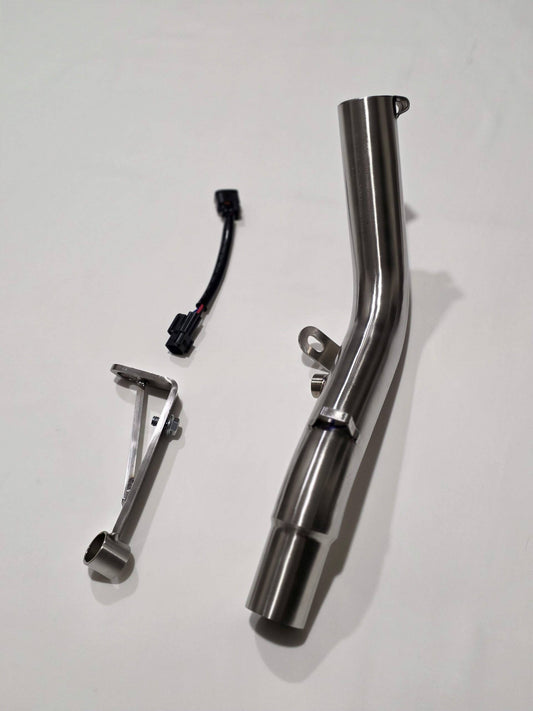 AEW Mid Pipe With Centre Stand Bracket For Himalayan 450 / Guerrilla 450 with O2 Sensor