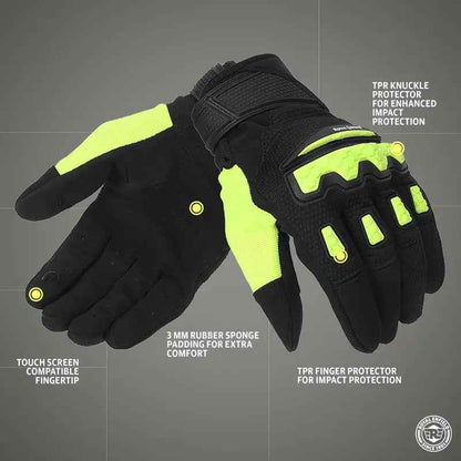 Royal Enfield Urban Hustler V2 Gloves Neon