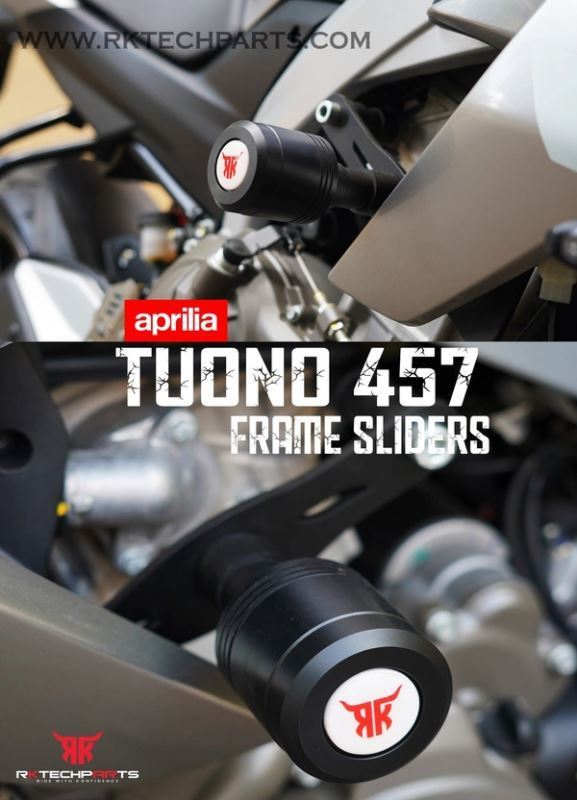 RKTECH-Frame Sliders For Aprilia Tuono 457 (White)
