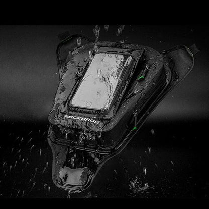 ROCKBROS Motorbike Motorcycle Tank Bag Magnetic Oil Fuel Pack Touch Screen Phone Pocket (30120005001)-Black