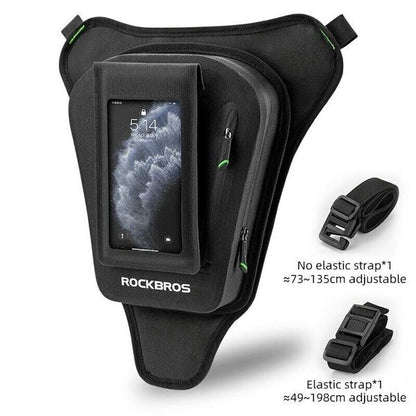 ROCKBROS Motorbike Motorcycle Tank Bag Magnetic Oil Fuel Pack Touch Screen Phone Pocket (30120005001)-Black