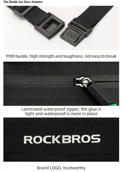 ROCKBROS Motorbike Motorcycle Tank Bag Magnetic Oil Fuel Pack Touch Screen Phone Pocket (30120005001)-Black