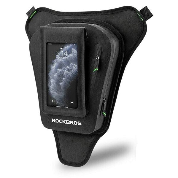 ROCKBROS Motorbike Motorcycle Tank Bag Magnetic Oil Fuel Pack Touch Screen Phone Pocket (30120005001)-Black