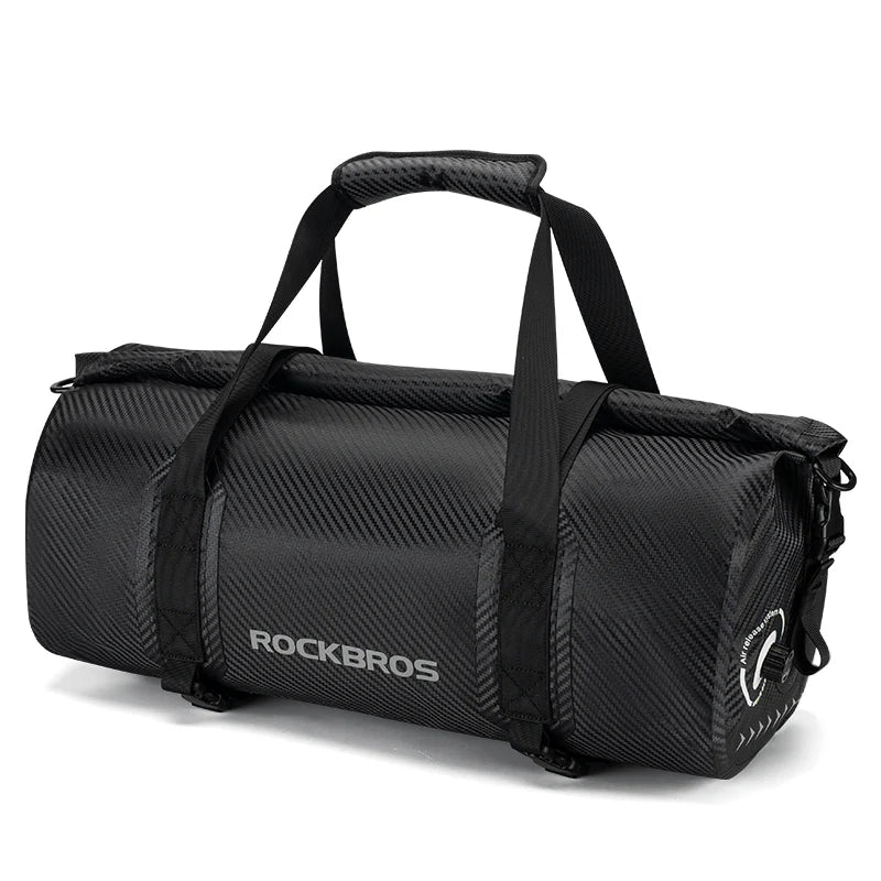 ROCKBROS Motorcycle Rear Tail Bag Saddle Bag Luggage Storage Pannier Waterproof 40L (30140072001)-Black