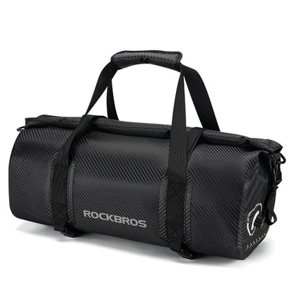 ROCKBROS Motorcycle Rear Tail Bag Saddle Bag Luggage Storage Pannier Waterproof 40L (30140072001)-Black