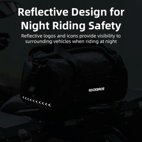 ROCKBROS Motorcycle Rear Tail Bag Saddle Bag Luggage Storage Pannier Waterproof 50L (30140073001)-Black