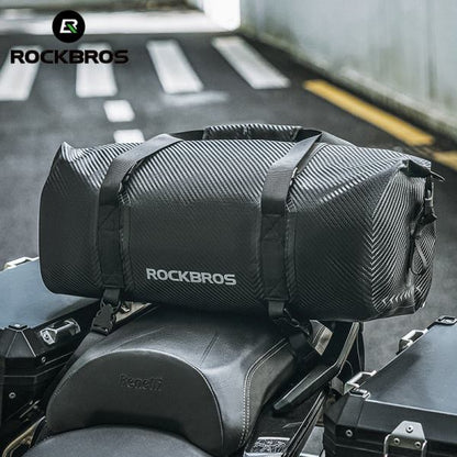 ROCKBROS Motorcycle Rear Tail Bag Saddle Bag Luggage Storage Pannier Waterproof 30L (30140071001)-Black