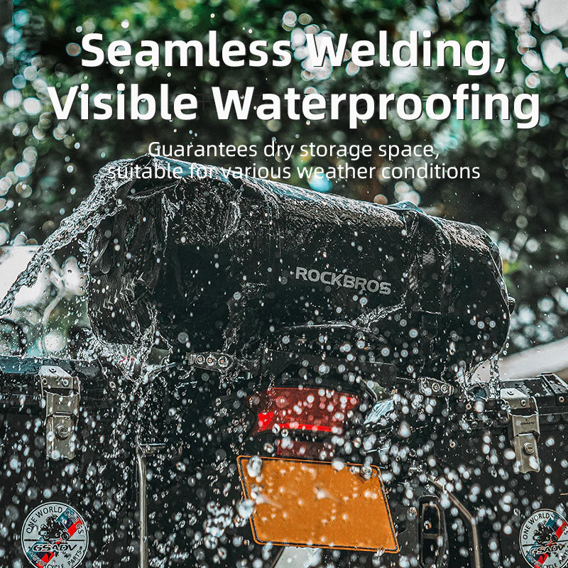 ROCKBROS Motorcycle Rear Tail Bag Saddle Bag Luggage Storage Pannier Waterproof 30L (30140071001)-Black