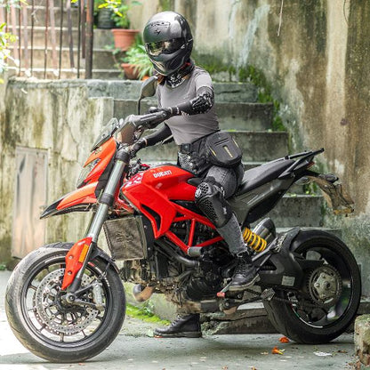 ROCKBROS Motorcycle rider leg bag hard shell Fanny pack motorcycle cross bag men's chest bag motorcycle travel equipment (30990019001)-Black