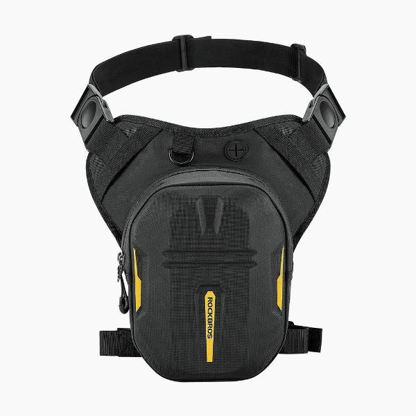 ROCKBROS Motorcycle rider leg bag hard shell Fanny pack motorcycle cross bag men's chest bag motorcycle travel equipment (30990019001)-Black