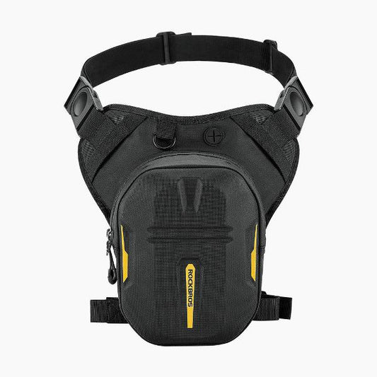 ROCKBROS Motorcycle rider leg bag hard shell Fanny pack motorcycle cross bag men's chest bag motorcycle travel equipment (30990019001)-Black