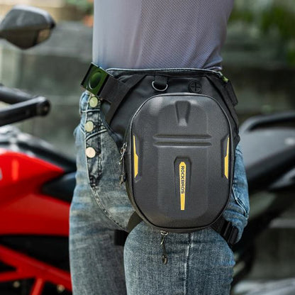 ROCKBROS Motorcycle rider leg bag hard shell Fanny pack motorcycle cross bag men's chest bag motorcycle travel equipment (30990019001)-Black