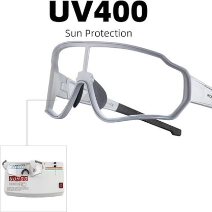 ROCKBROS Photochromic Sunglasses Reduce Wind Resistance (10168)-White