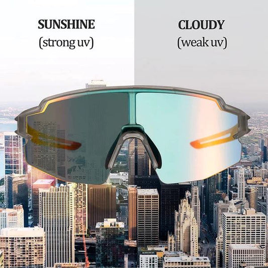 ROCKBROS Photochromic Sunglasses Stylish & Durable & Multi-Purpose (10179)-Transparent